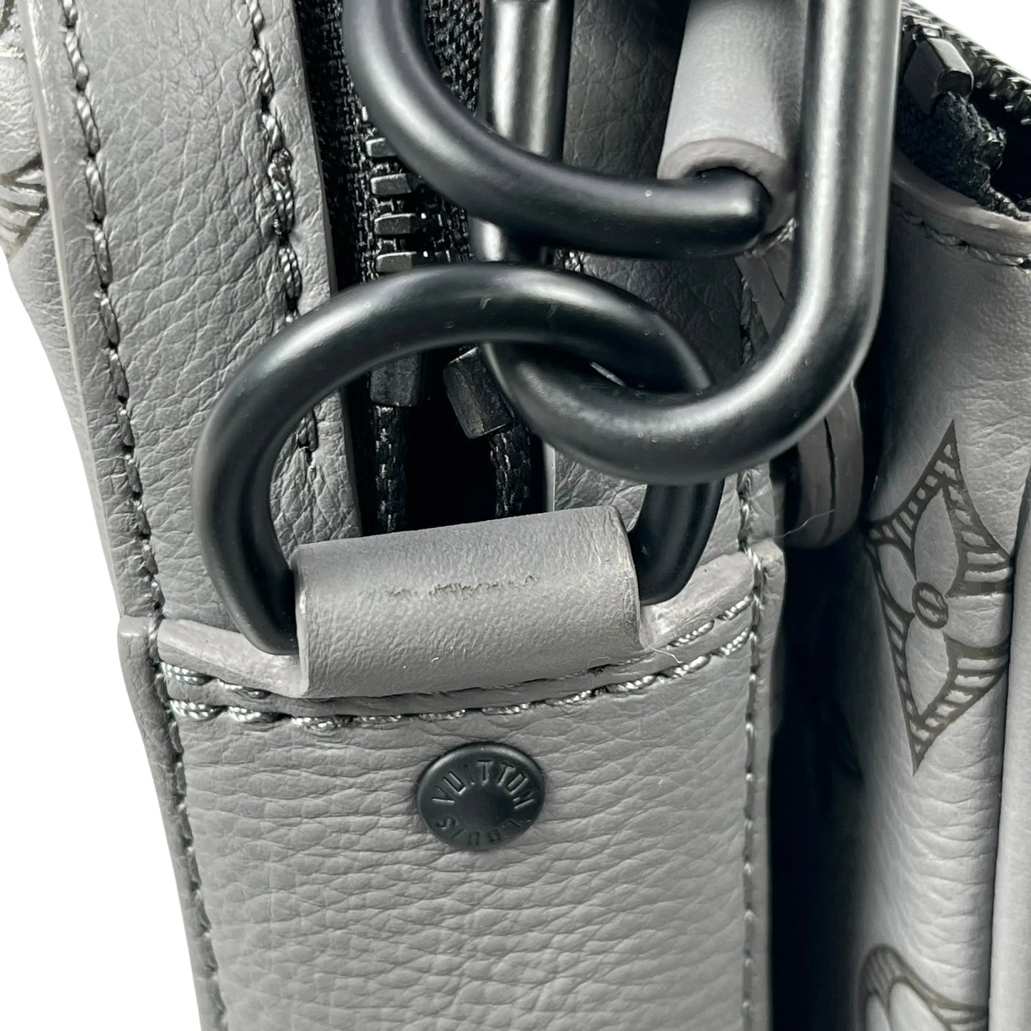 Louis Vuitton Trio Messenger Monogram Shadow Shoulder Bag - Grey 