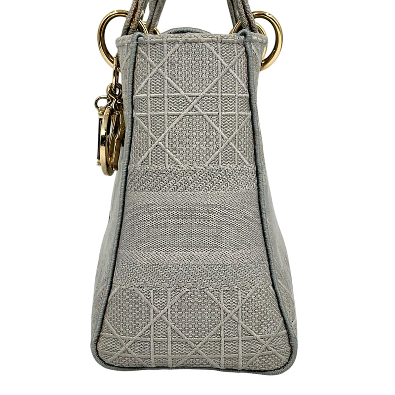 Dior Lady Dee-Lite Handbag/Shoulder Bag - Grey 