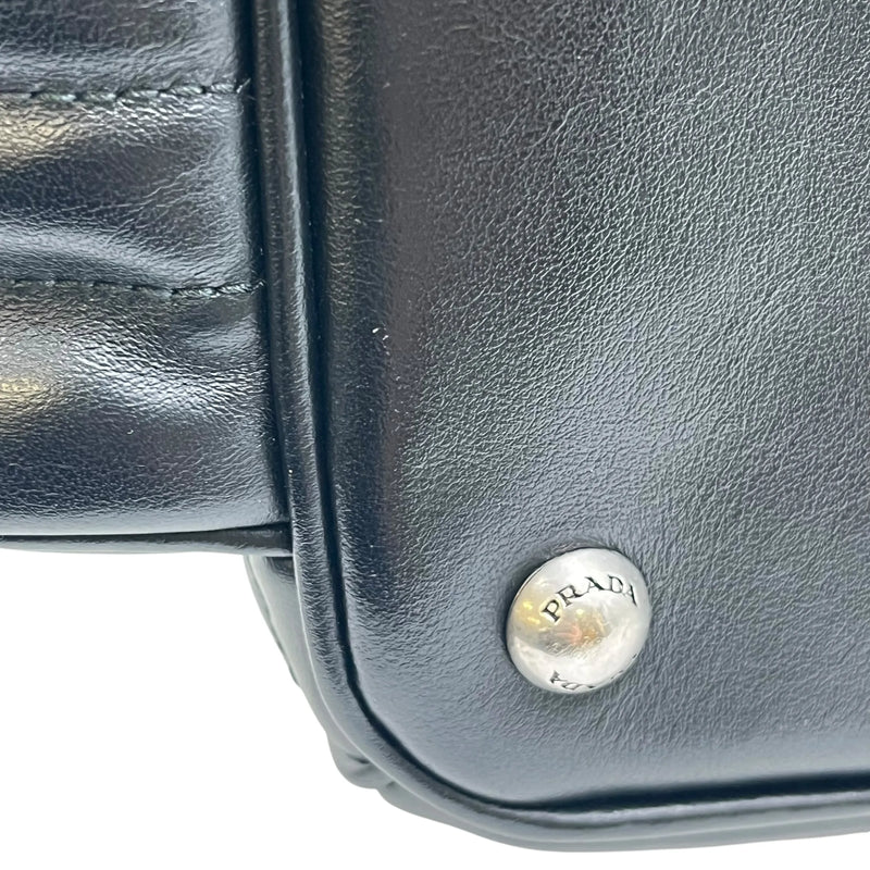 PRADA Diagram Leather Backpack - Black 