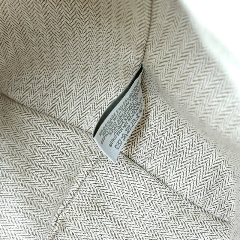 HERMES Bridesmaid Black GM Cotton Canvas Handbag - Beige 