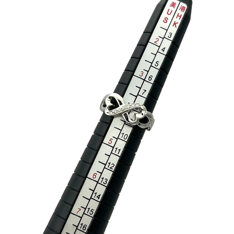 Tiffany & Co ダブルラビングハート ダイヤモンド リング ジュエリー - 18KWG