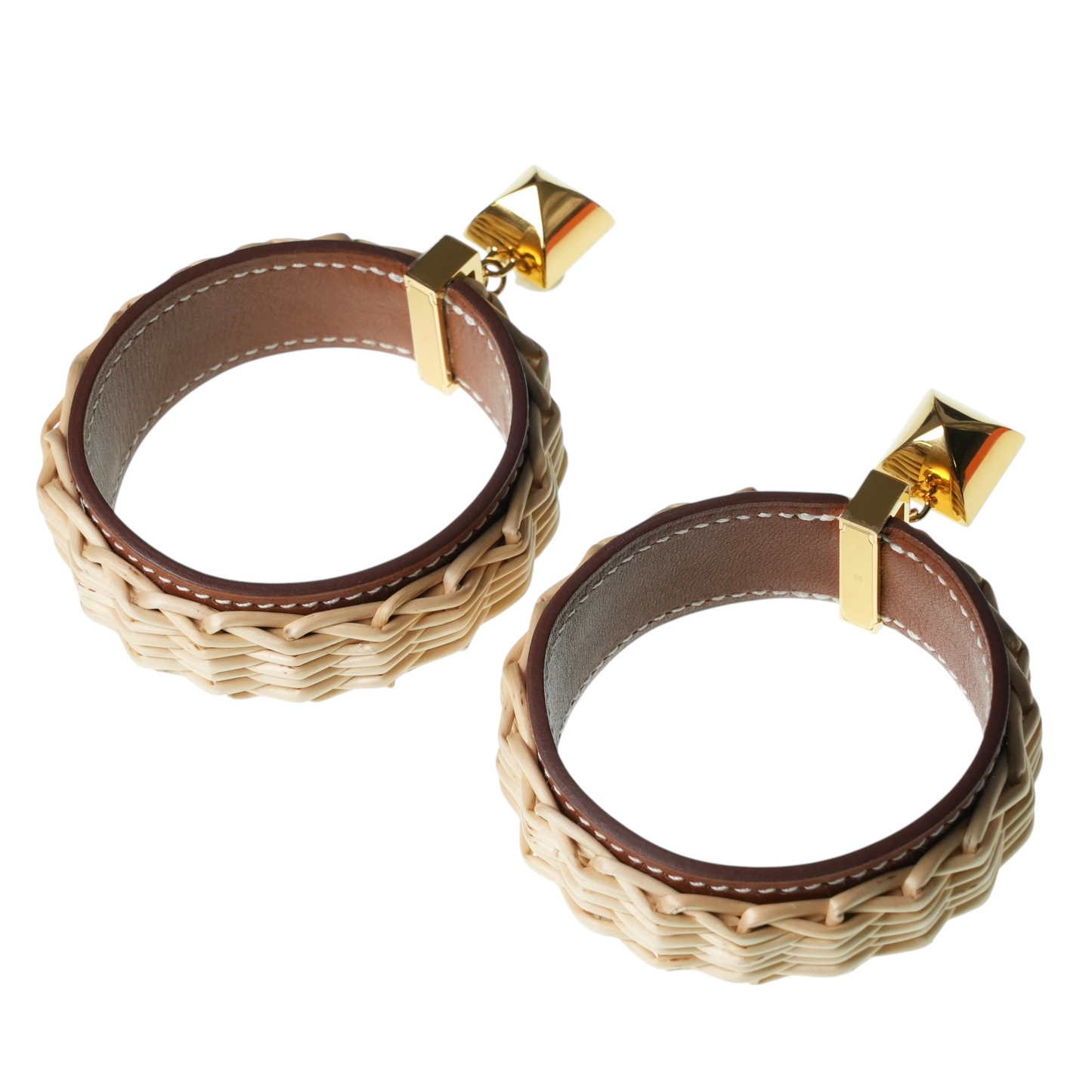 Hermès Medor Picnic GM Earrings - Wicker 