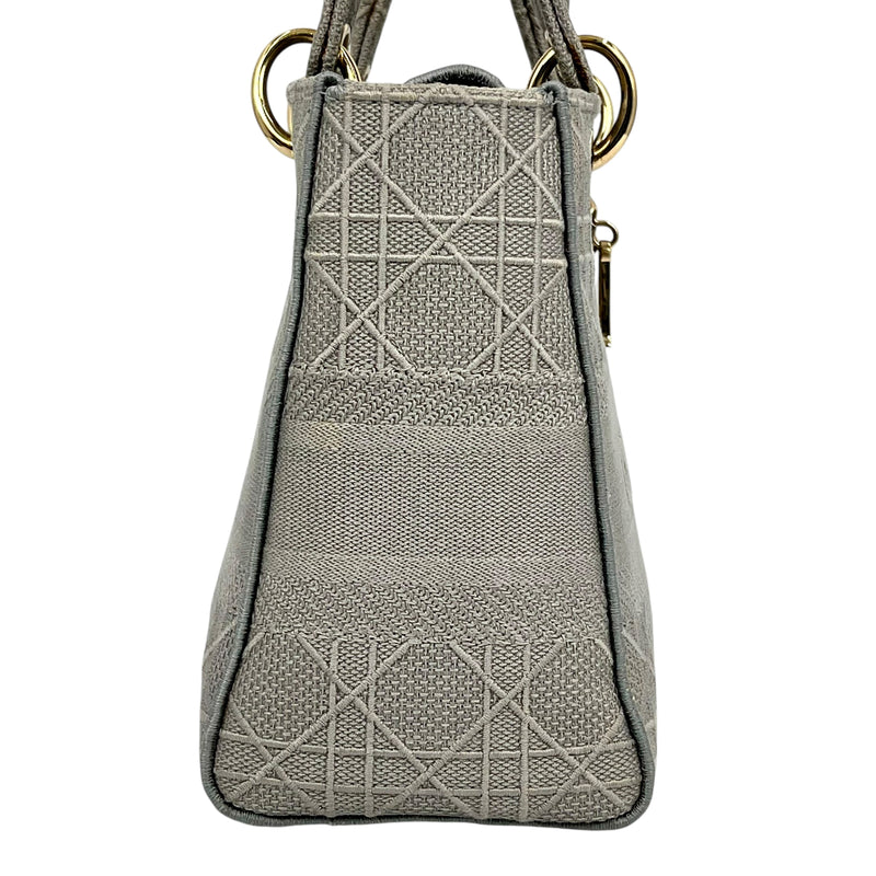 Dior Lady Dee-Lite Handbag/Shoulder Bag - Grey 