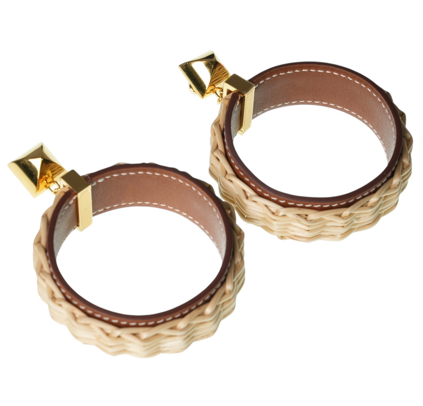 Hermès Medor Picnic GM Earrings - Wicker 