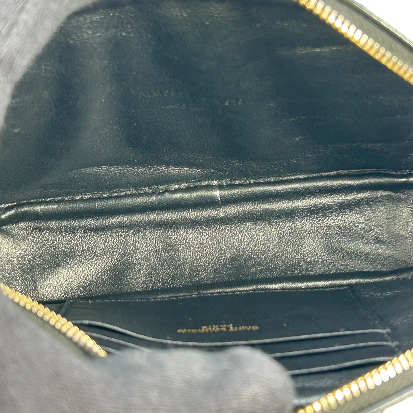 Saint Laurent ルー ミニ レザー チェーンショルダーバッグ - ブラック