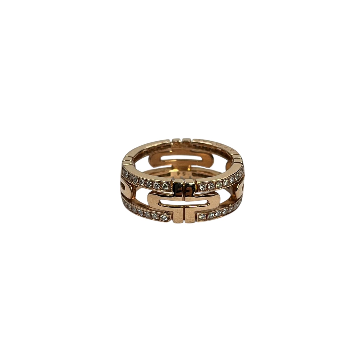 BVLGARI Parentesi Diamond Ring Jewelry - 18KPG 