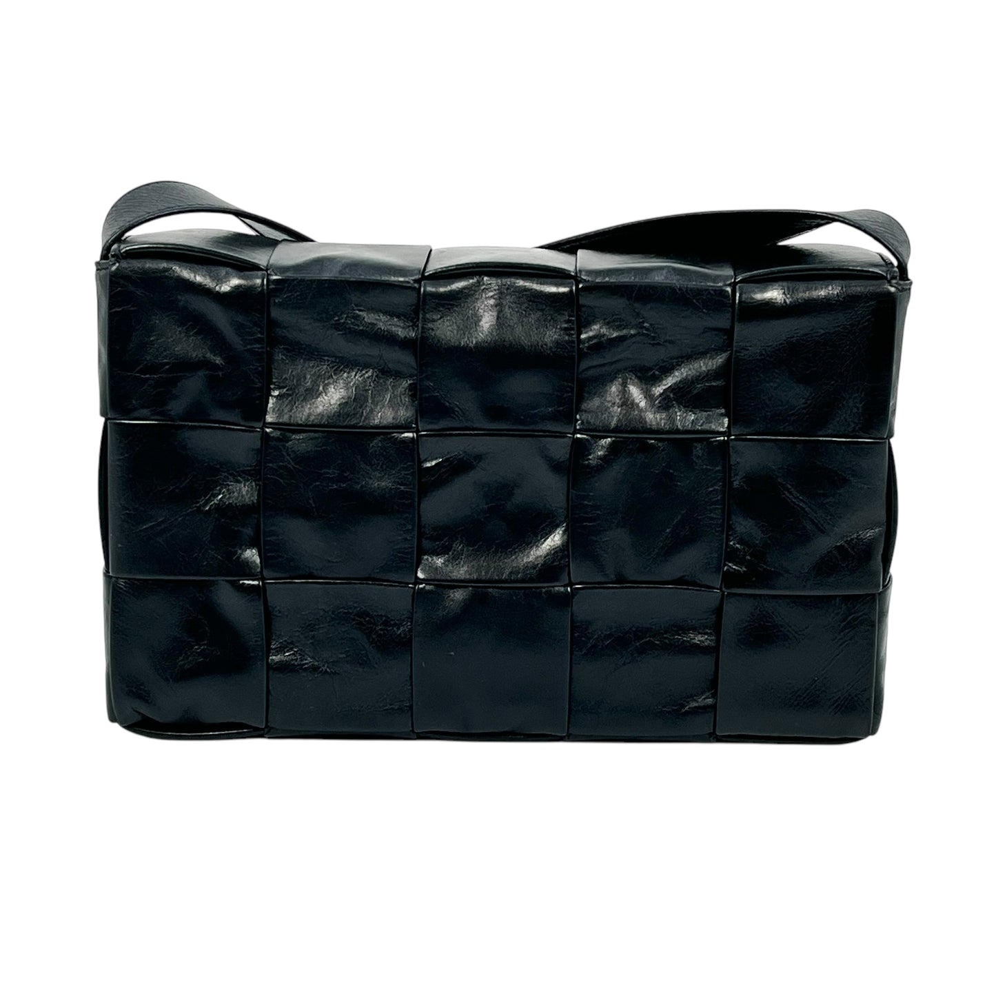 Bottega Veneta マキシ イントレチャート カセット ミニ ショルダーバッグ - ブラック