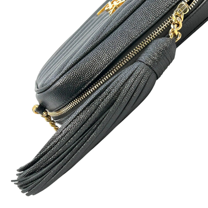 Saint Laurent ルー ミニ レザー チェーンショルダーバッグ - ブラック