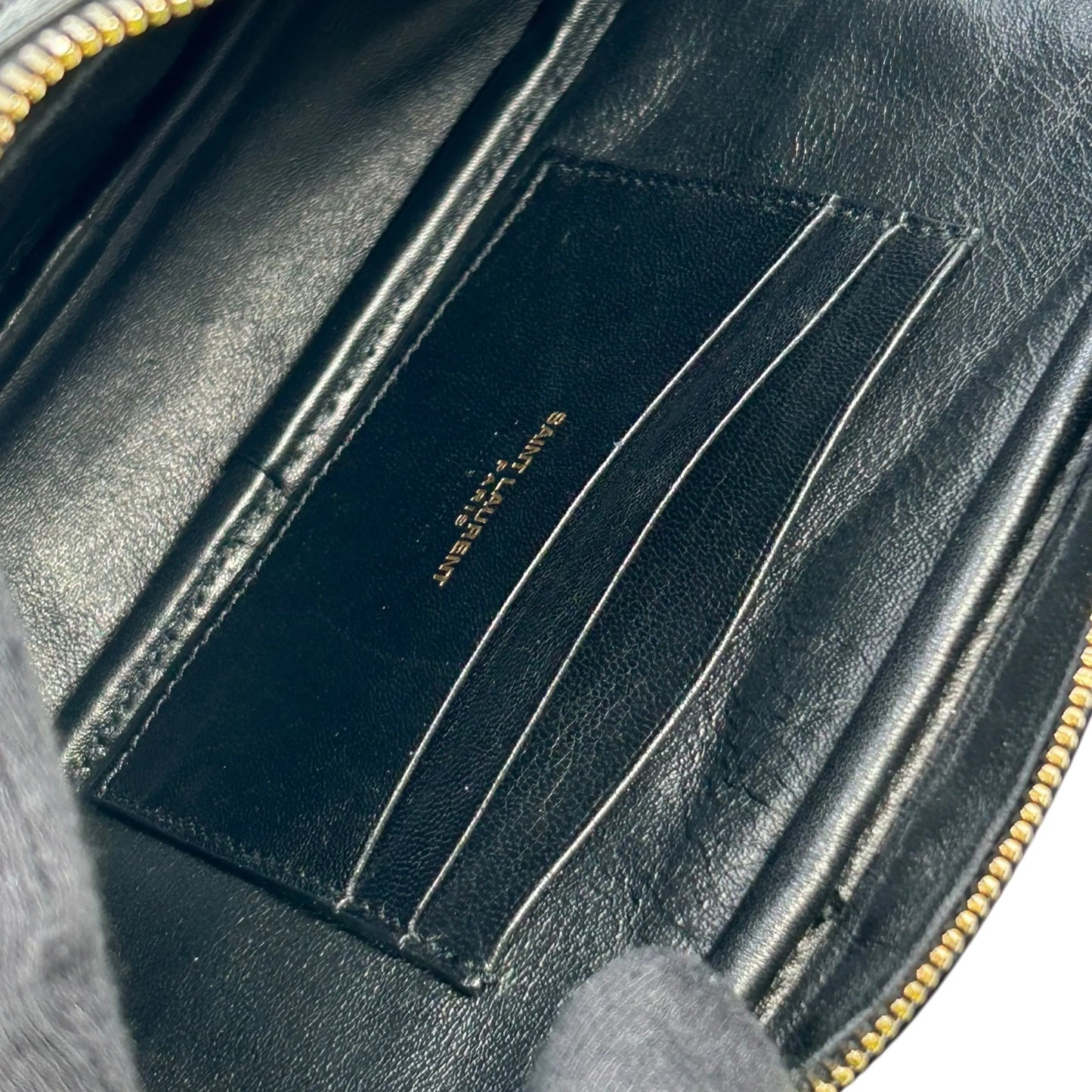 Saint Laurent ルー ミニ レザー チェーンショルダーバッグ - ブラック