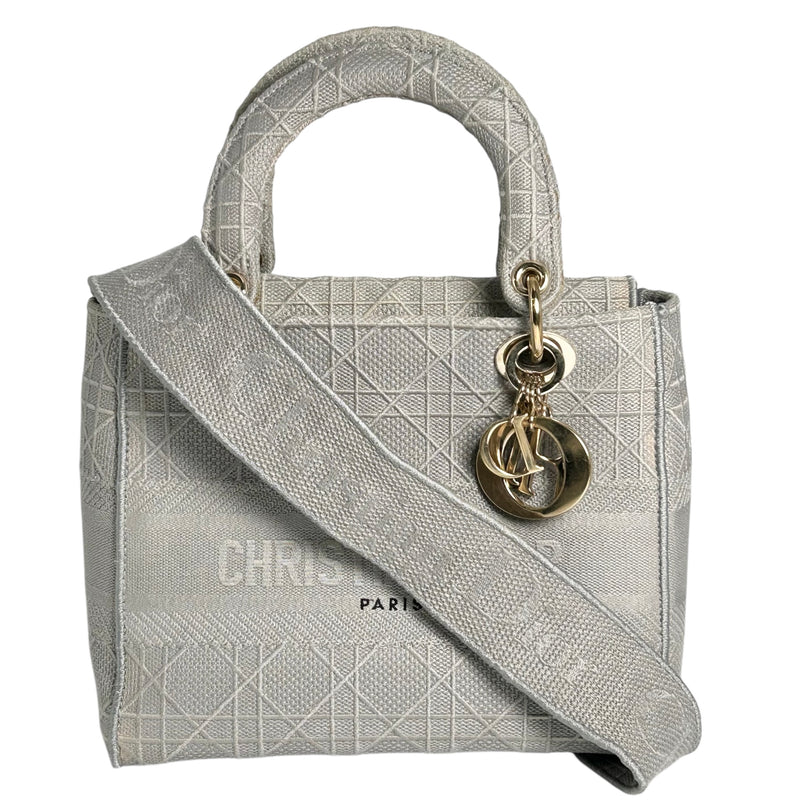 Dior Lady Dee-Lite Handbag/Shoulder Bag - Grey 
