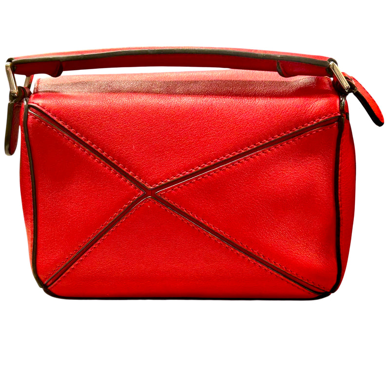 LOEWE パズルバッグ ミニバッグ ハンドバッグ - レッド