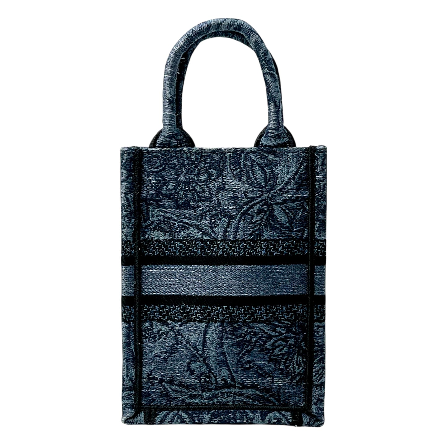 Dior Book Tote Mini Phone Bag Handbag Shoulder Bag - Blue x Black 