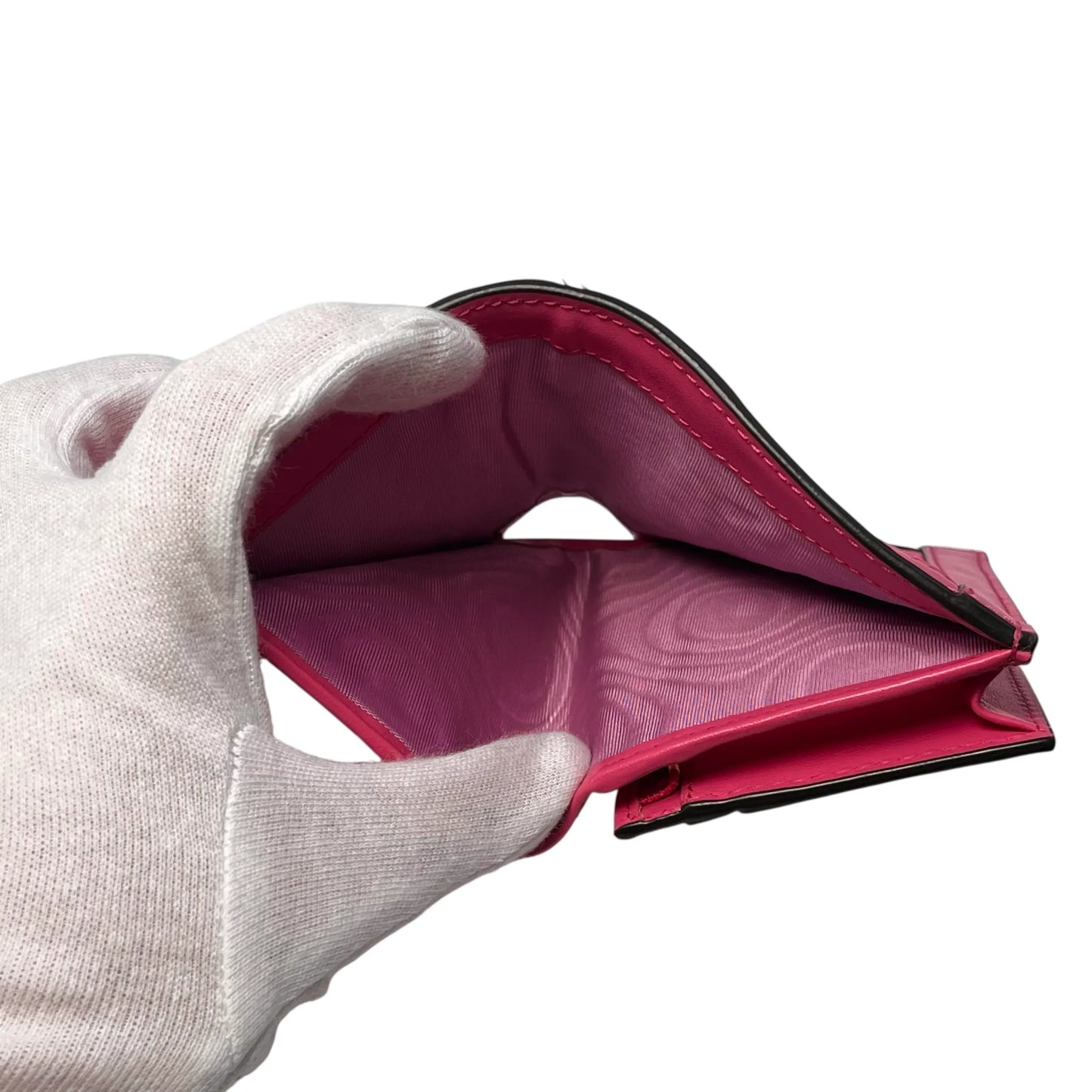 GUCCI GG Matelasse Card Case Bifold Wallet Compact Wallet - Pink 