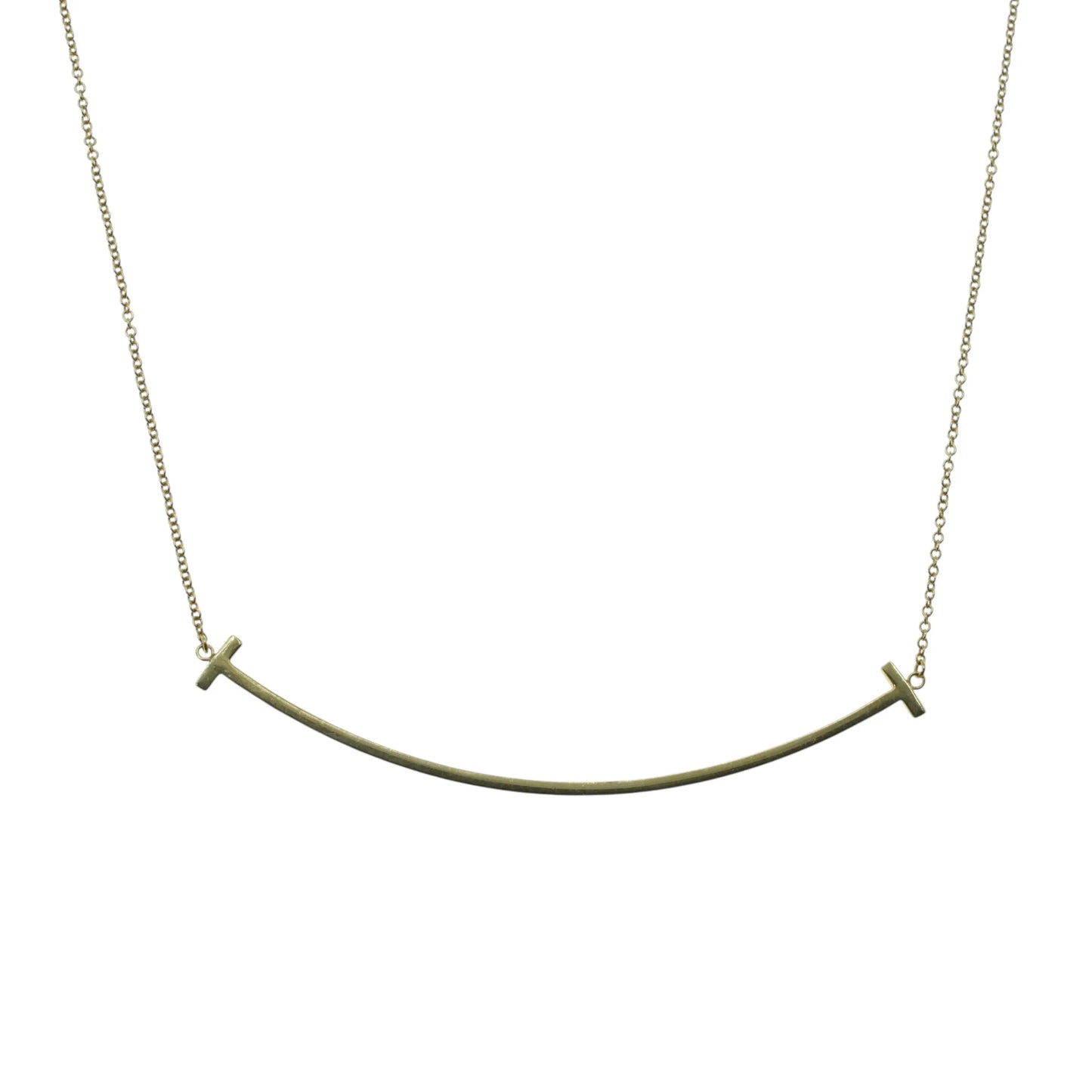 Tiffany Tスマイル ラージ ネックレス - 18KYG