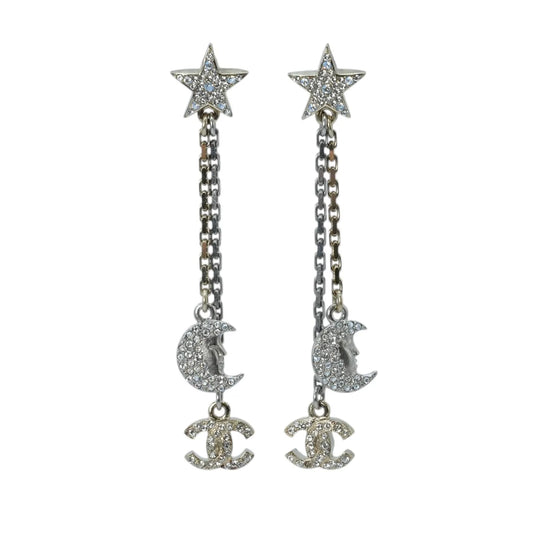 CHANEL Coco Mark Star Moon Earrings - Metal 