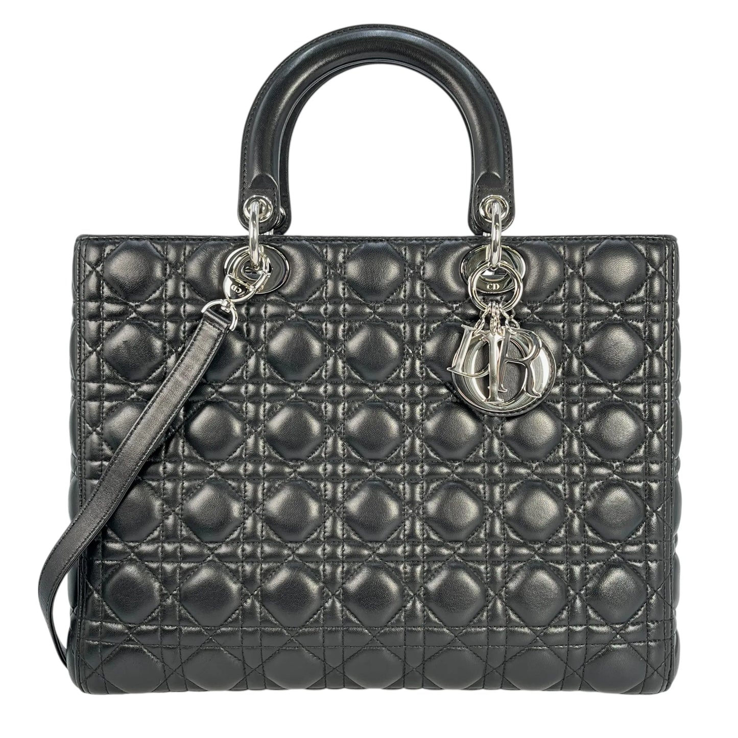 Dior Lady Dior Large Handbag - Black 