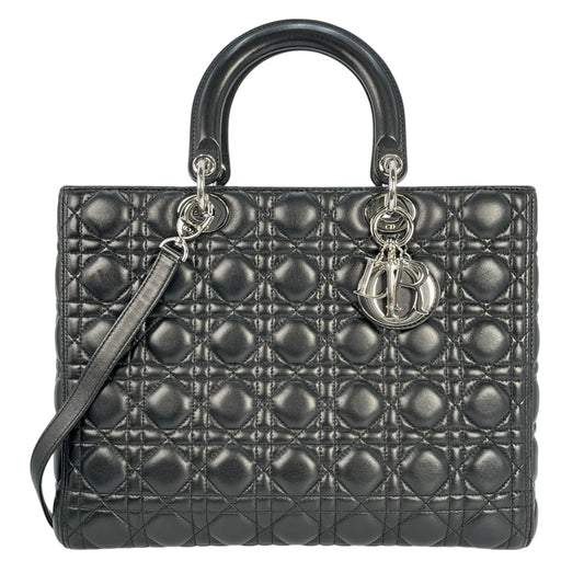 Dior Lady Dior Large Handbag - Black 