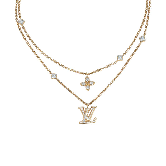 Louis Vuitton レディ ネックレス ラインストーン - 金メッキ