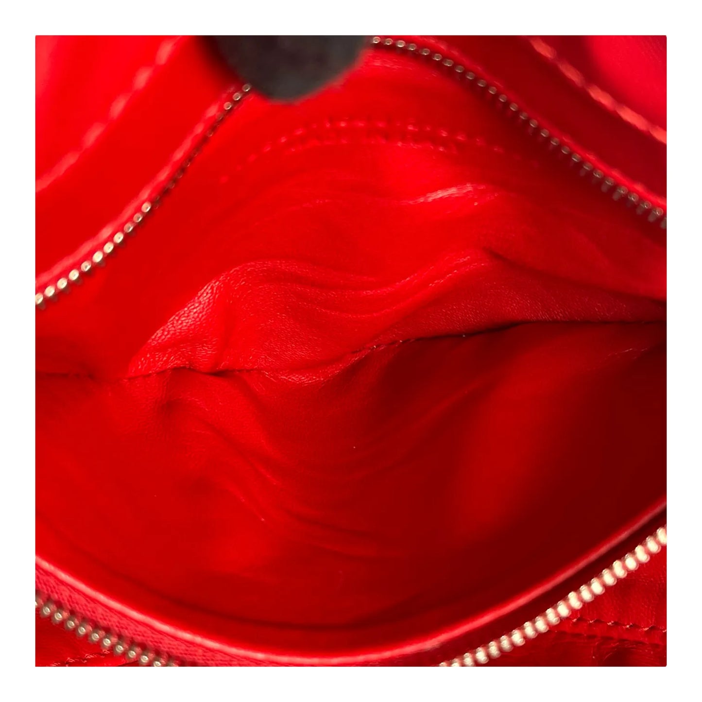 BALENCIAGA Triangle Leather Chain Shoulder Bag - Black 