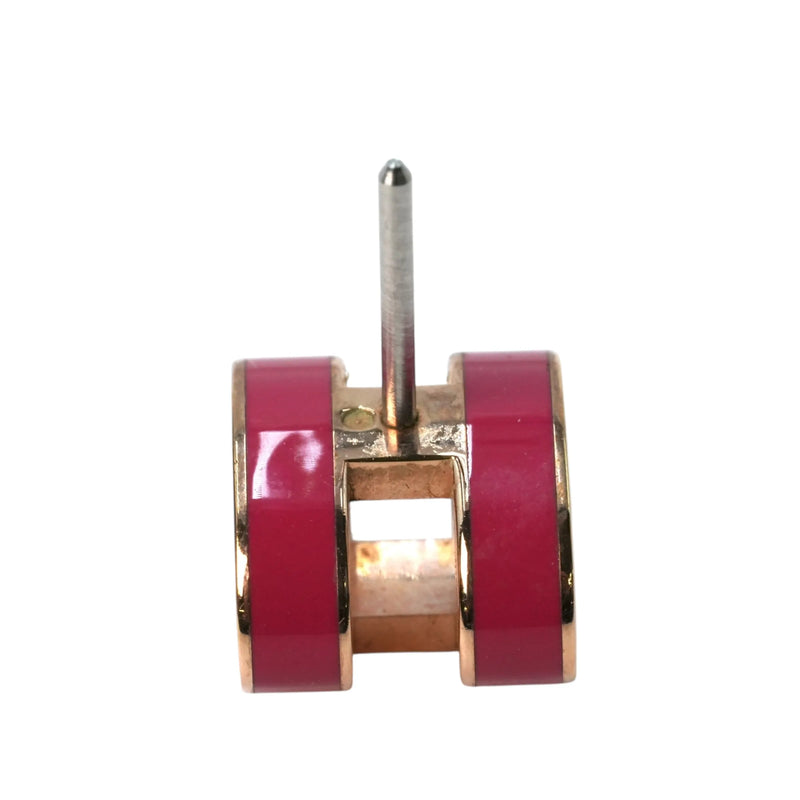 Hermès Mini Pop H Earring - Pink - Metal 