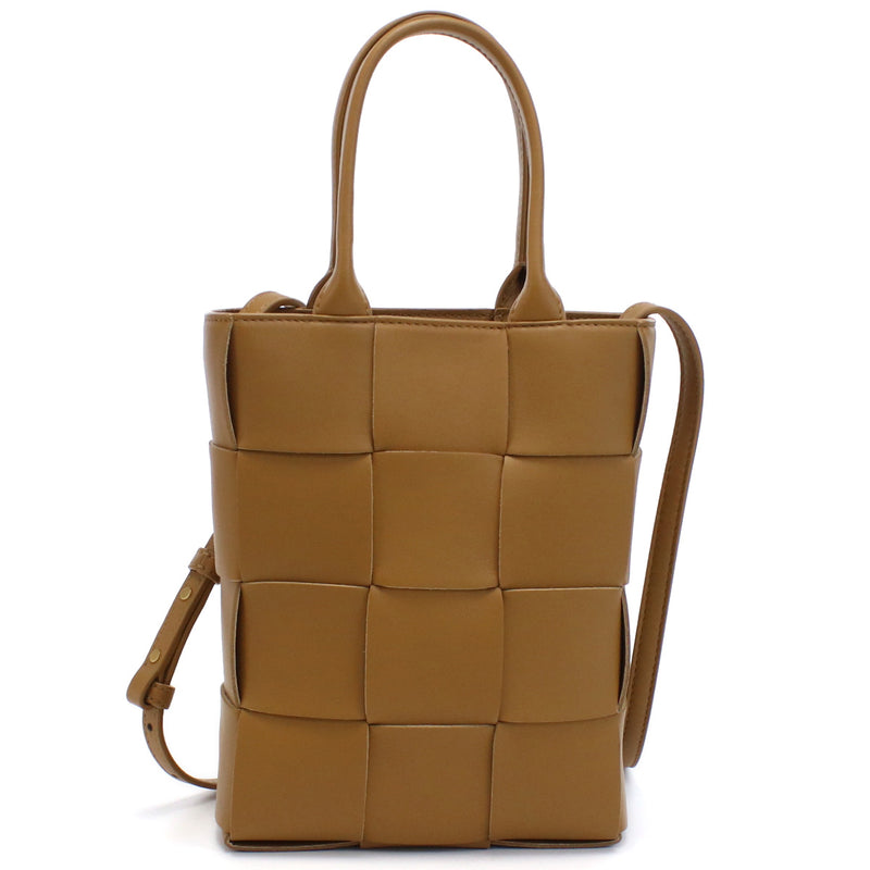 BOTTEGA VENETA カセットミニ トートバッグ ハンドバッグ - ブラウン