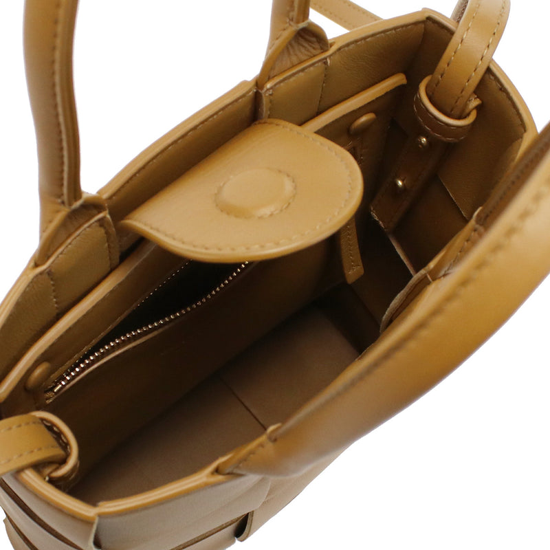 BOTTEGA VENETA カセットミニ トートバッグ ハンドバッグ - ブラウン