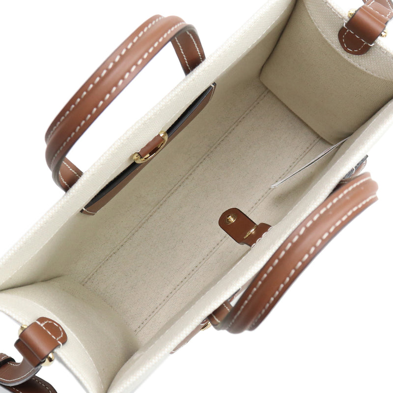 BURBERRY Cotton Handbag/Shoulder Bag - White 