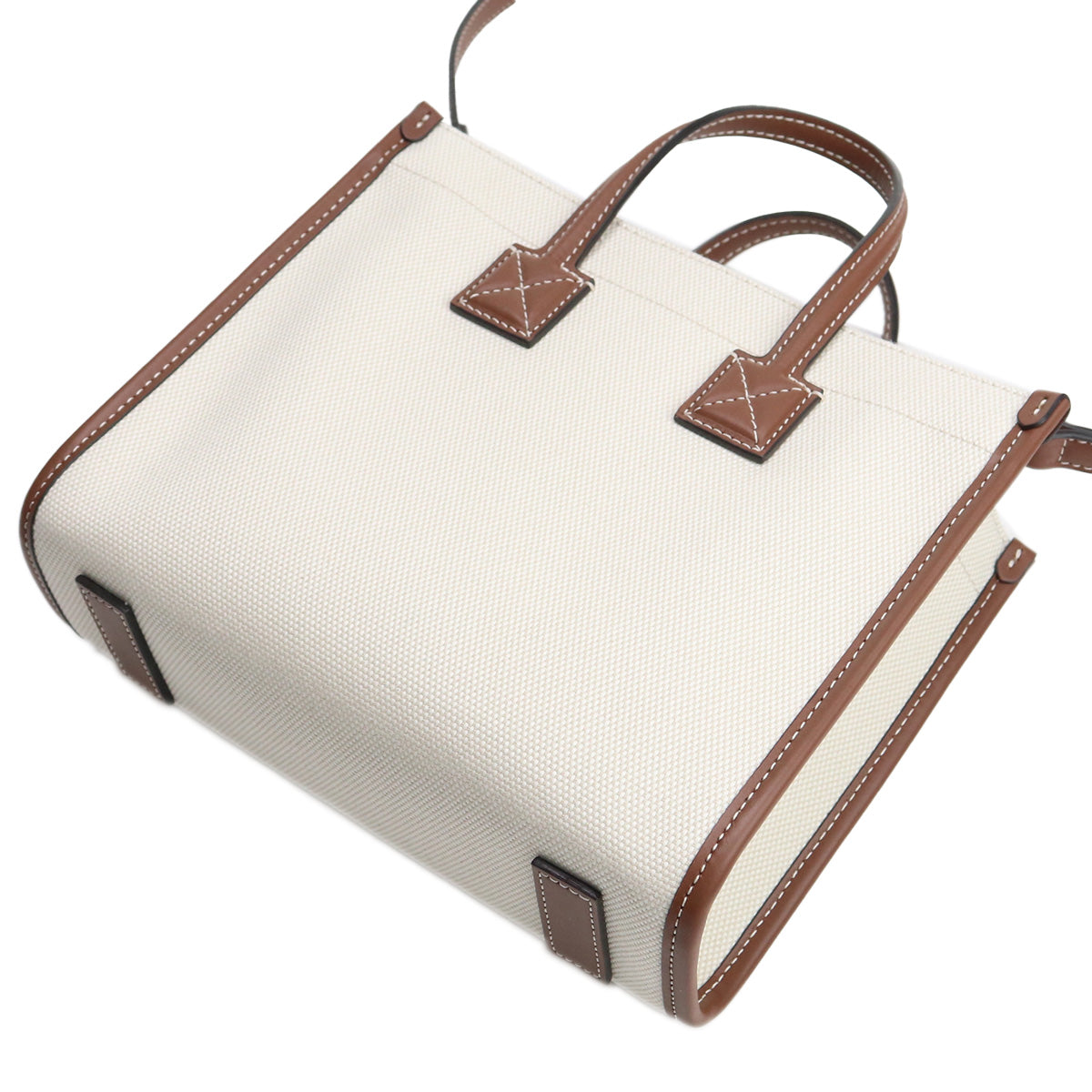 BURBERRY Cotton Handbag/Shoulder Bag - White 