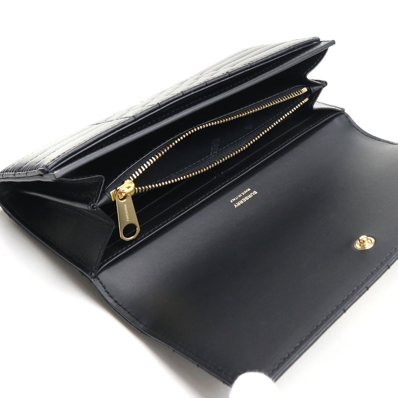 BURBERRY キルテッド レザー 長財布 ロングウォレット - ブラック