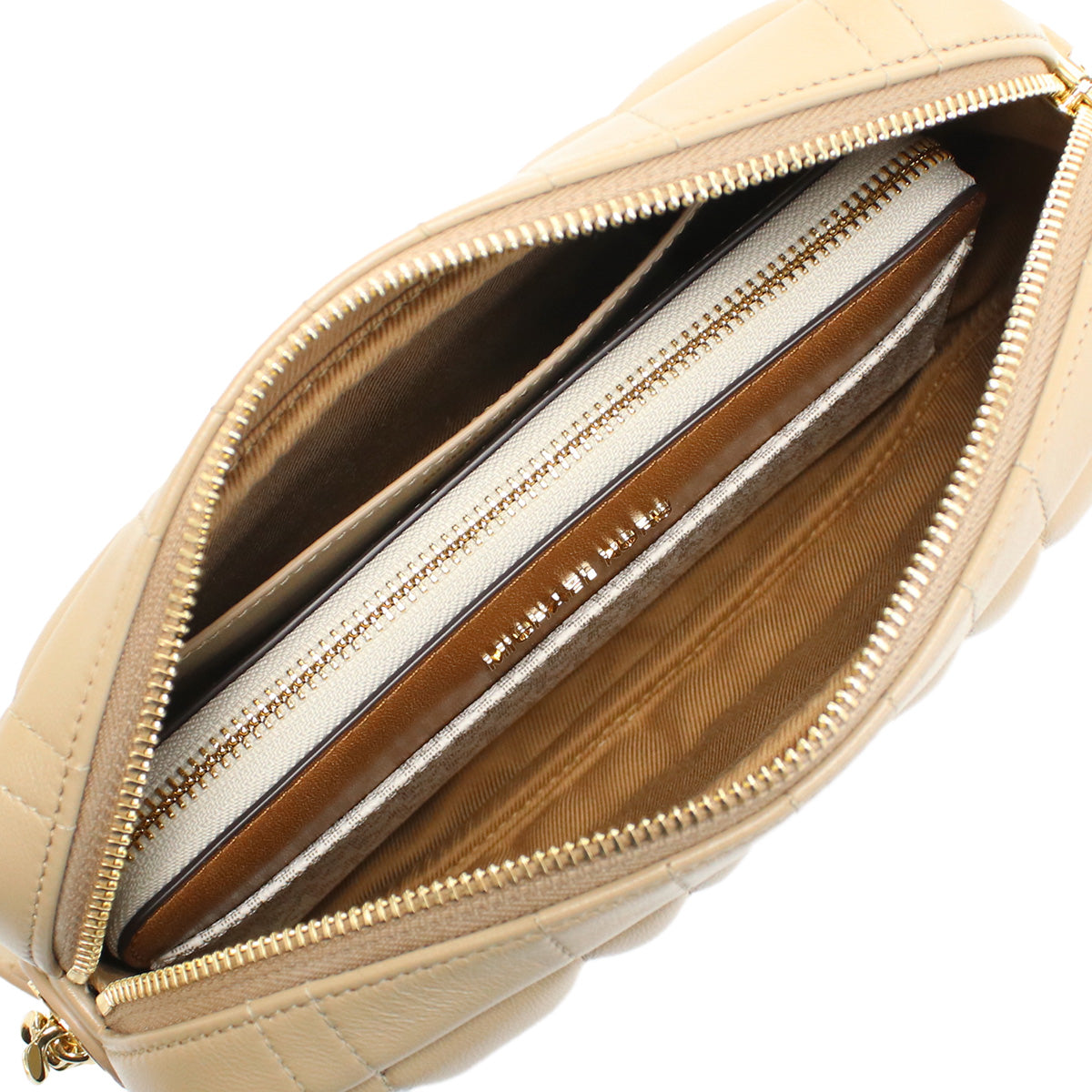 BURBERRY キルテッド レザー ショルダーバッグ - ベージュ