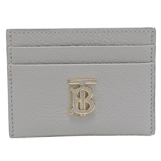 BURBERRY TB Logo Leather Card Case - Grey 