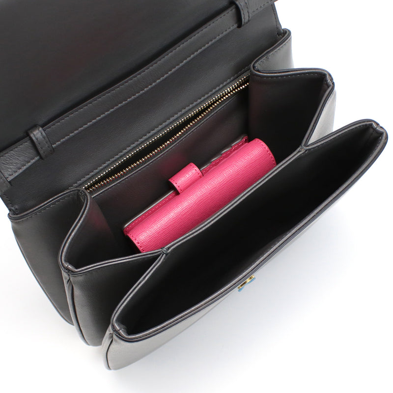 CELINE カーフスキン ショルダーバッグ - グレー