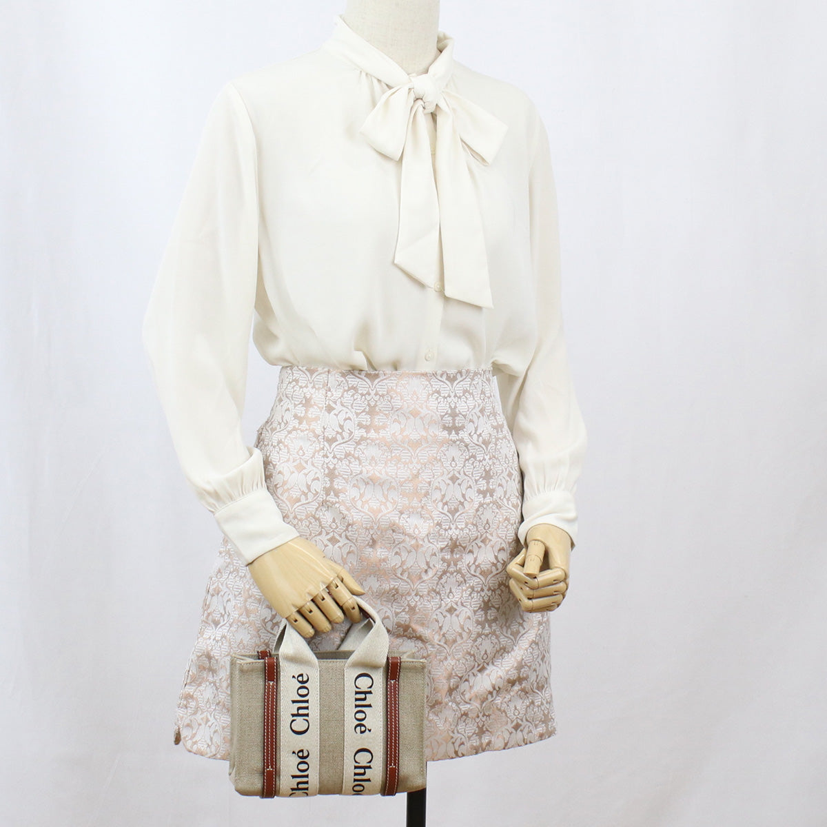 Chloe ウッディ ミニ トートバッグ ショルダーバッグ - ブラウン