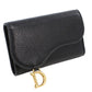 Dior Saddle Leather Key Case - Black 