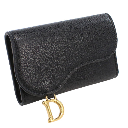 Dior Saddle Leather Key Case - Black 