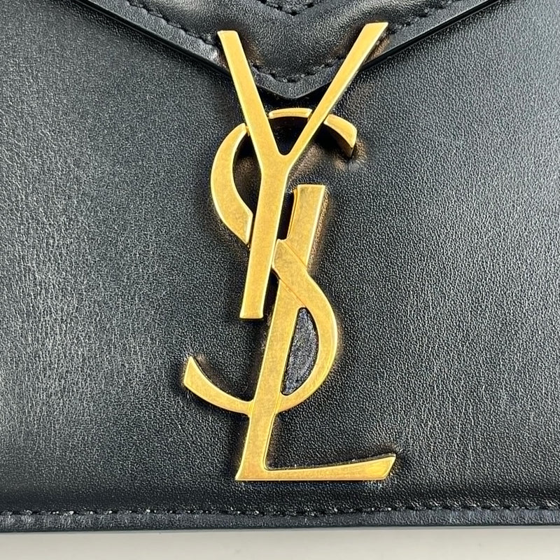 Saint Laurent カサンドラ レザー チェーン ショルダーバッグ - ブラック