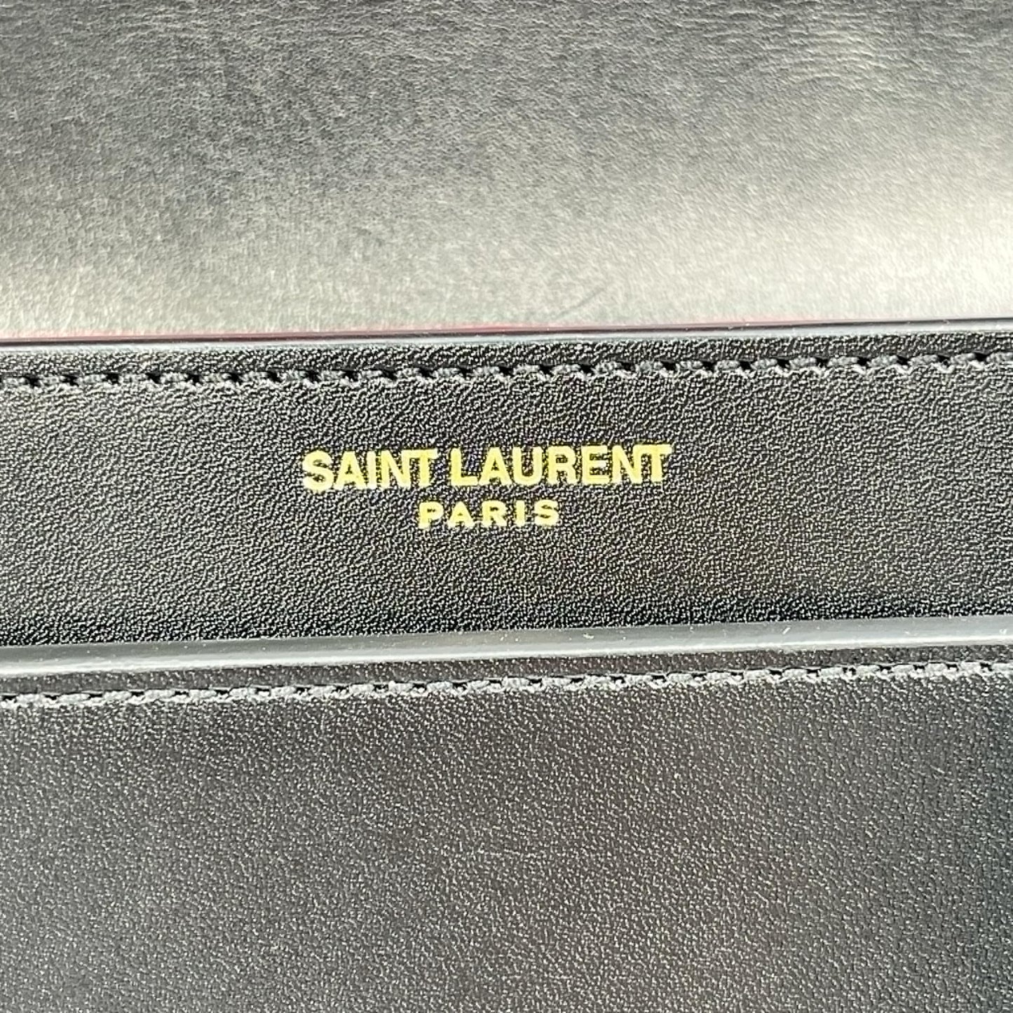 Saint Laurent カサンドラ レザー チェーン ショルダーバッグ - ブラック