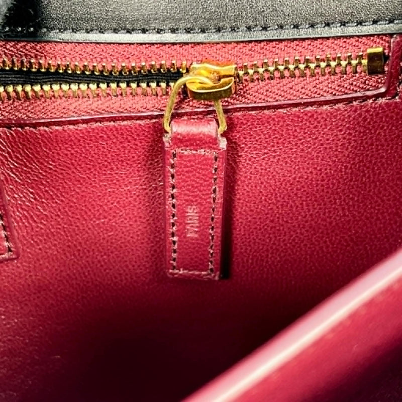 Saint Laurent カサンドラ レザー チェーン ショルダーバッグ - ブラック