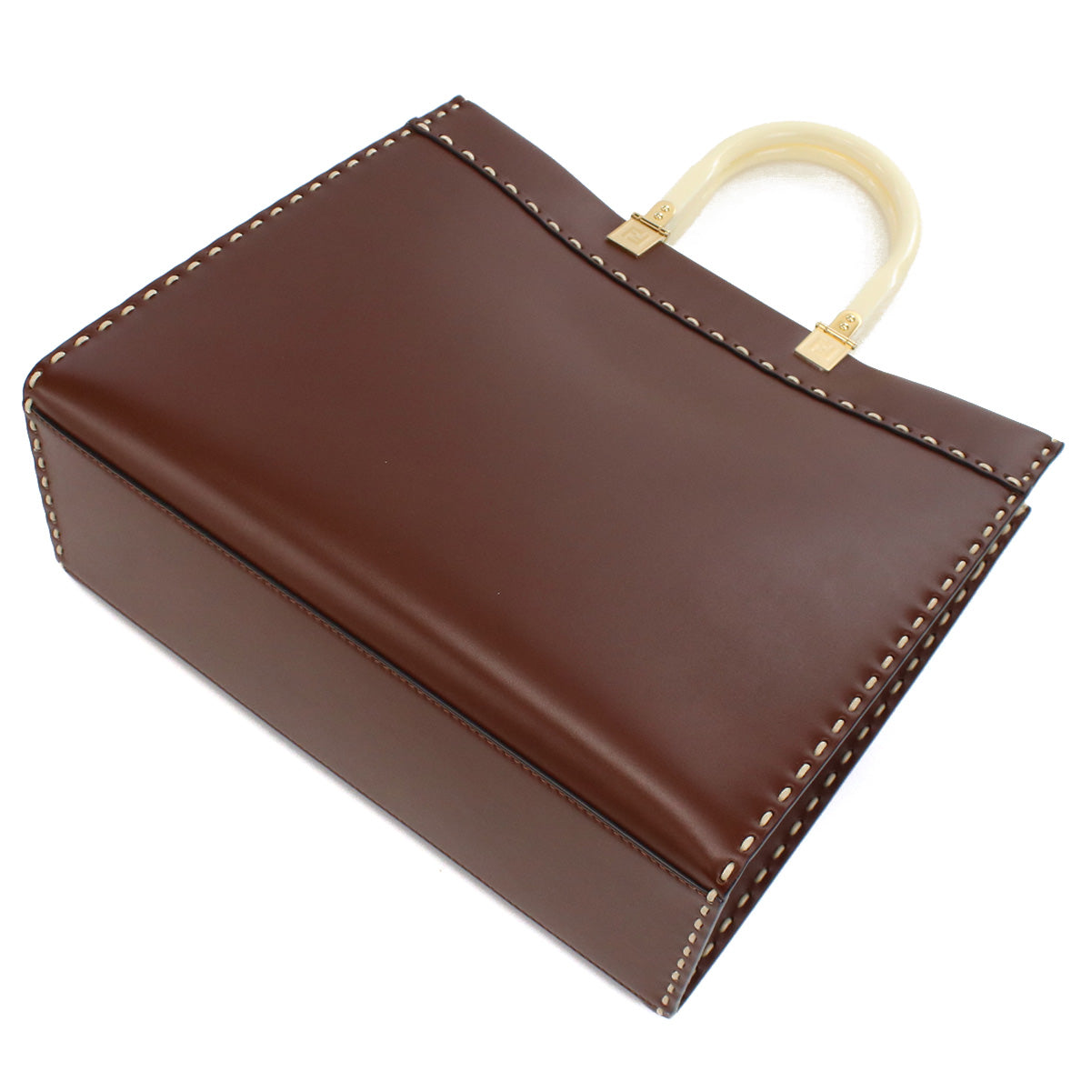 FENDI サンシャイン ミディアム トートバッグ ショルダーバッグ - ダークブラウン