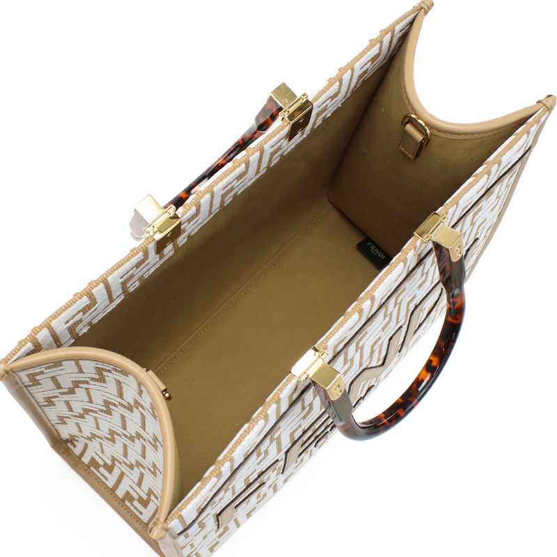 FENDI Sunshine Medium Shopper Handbag - Brown 