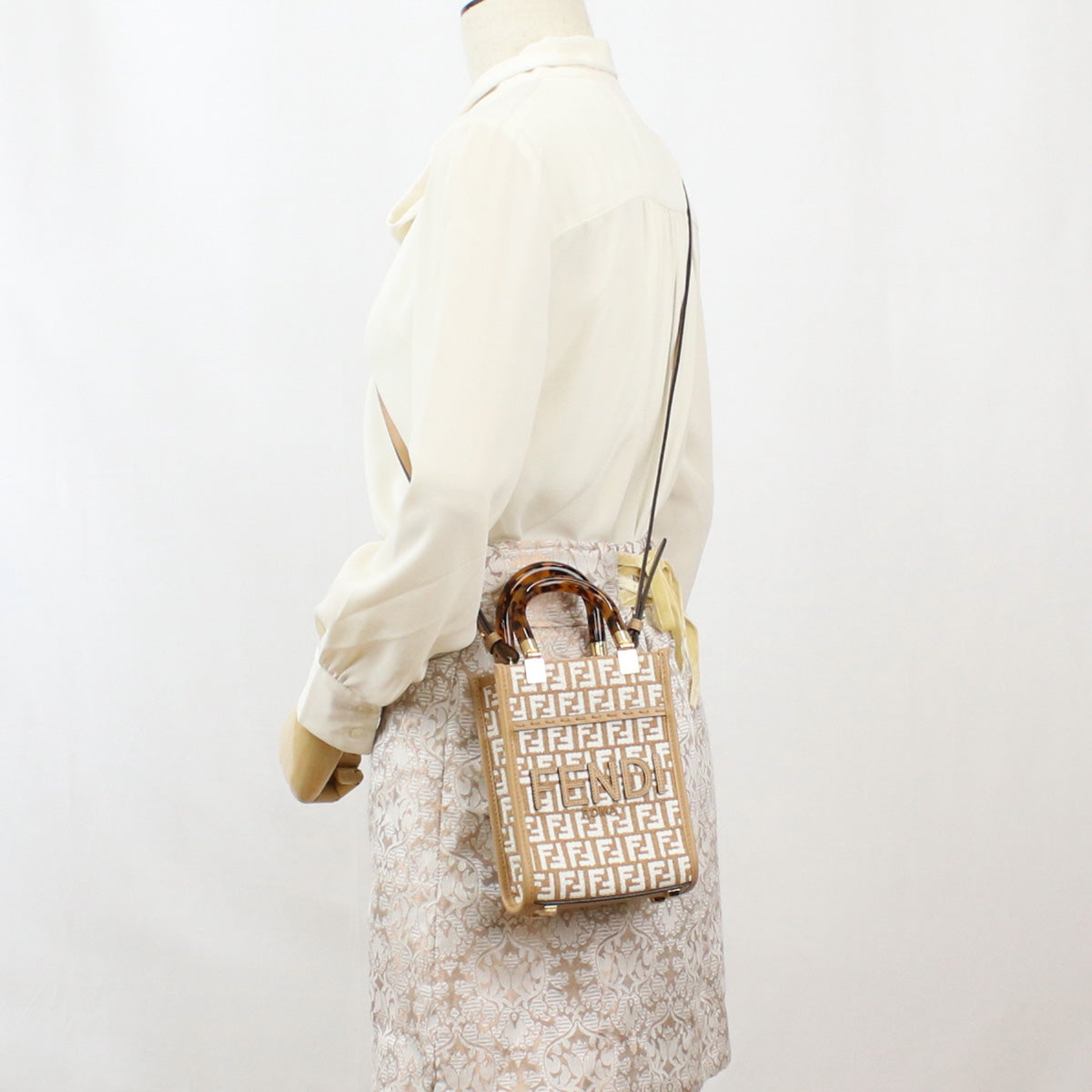 FENDI サンシャイン ショッパー ハンドバッグ - ブラウン