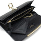 FERRAGAMO Gancini Leather Long Wallet - Black 