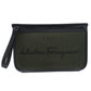 FERRAGAMO 1927 Signature Pouch Clutch Bag - Khaki 