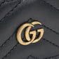GUCCI GG Marmont Leather Card Case - Black 