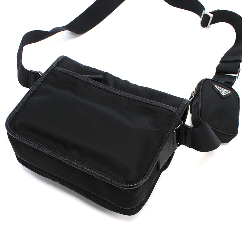 PRADA【プラダ】 2VD034 斜め掛け ショルダーバッグ/TESSUTO+SAFFIANO ナイロン メンズ