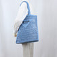 PRADA Raffia Tote Bag - Blue 