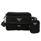 PRADA Saffiano Leather Shoulder Bag - Black 