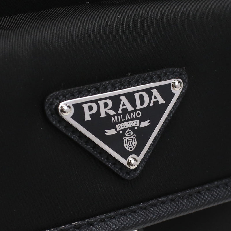 PRADA Saffiano Leather Shoulder Bag - Black 