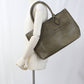 Berluti Toujours Leather Tote Bag - Khaki
