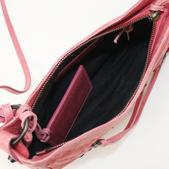 BALENCIAGA The Hip Leather Shoulder Bag - Pink